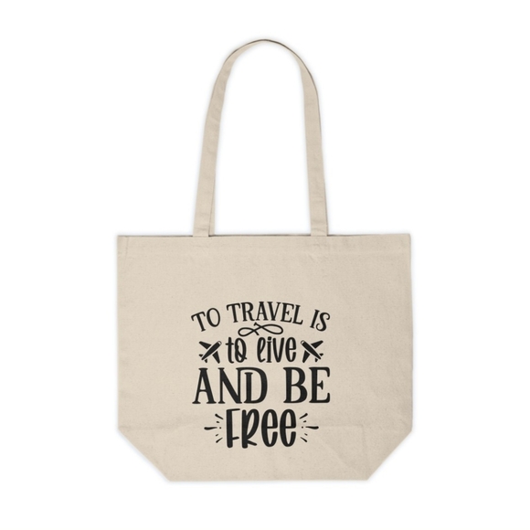 Handmade Handbags - To Travel Is To Live And Be Free Custom Canvas Tote Bag